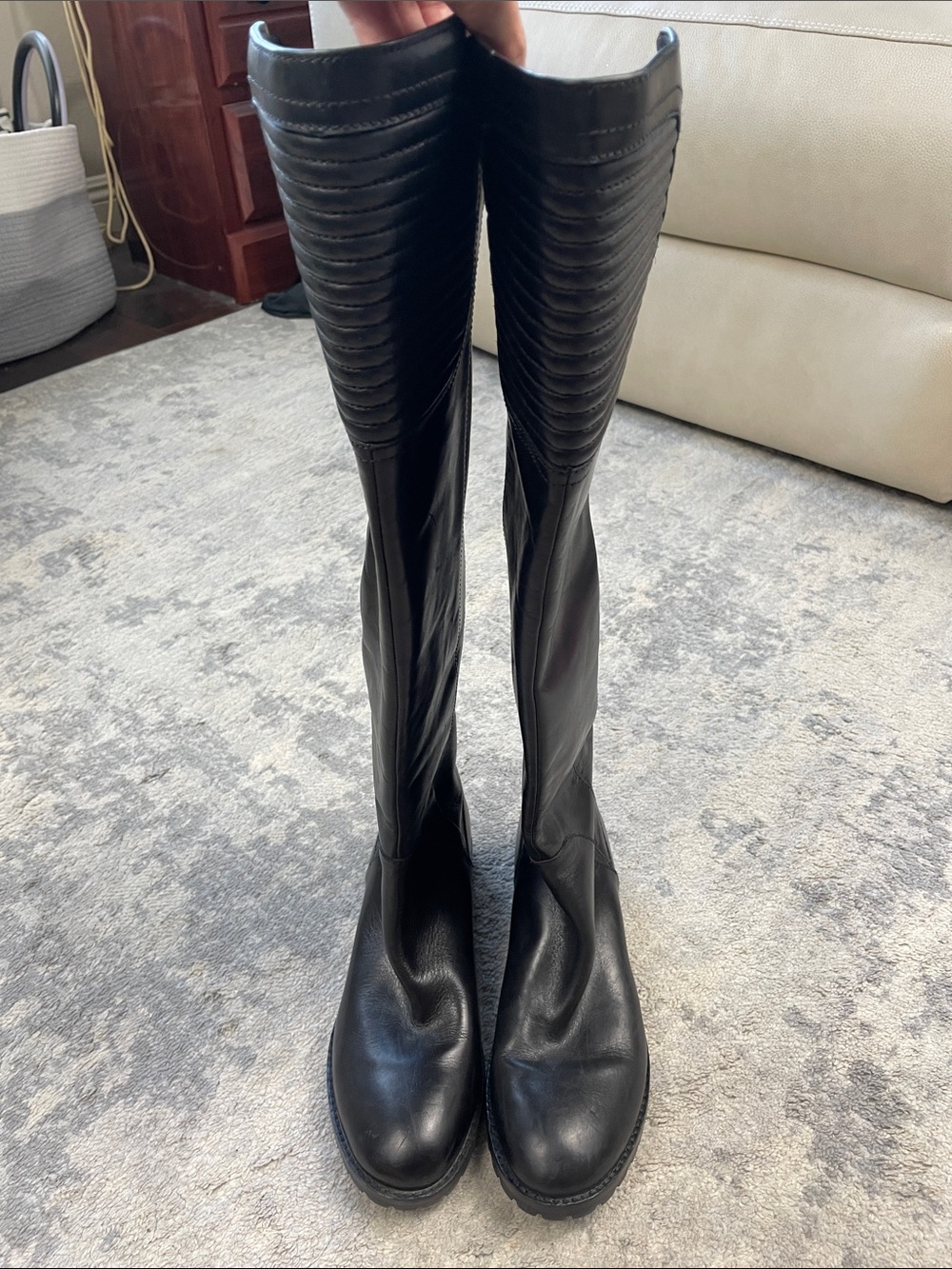 Marc by Marc Jacobs Easy Rider Over The Knee Boots Black Leather Sz 40 - Picture 13 of 16
